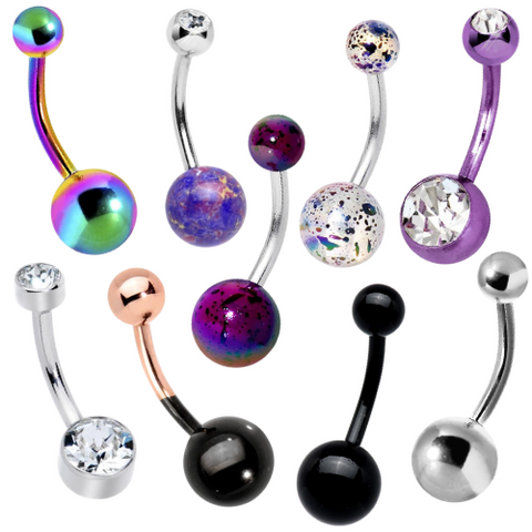 Belly Bar Size Guide - Belly Button Piercing Size Conversion Chart. – The Belly  Ring Shop
